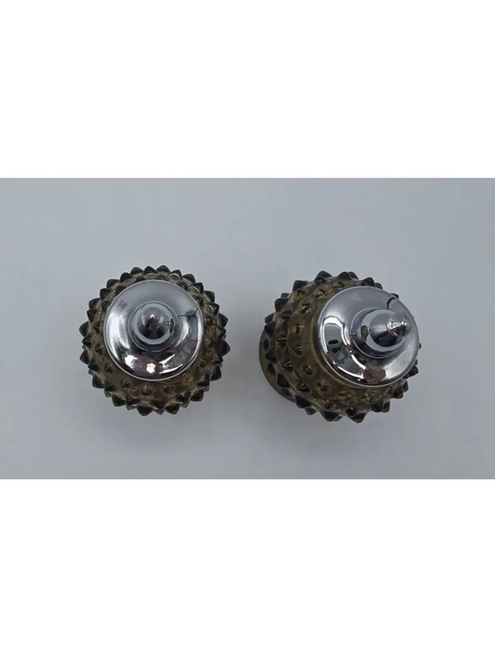 Vintage Imperial Glass Nutmeg Brown Hobnail Salt Pepper Shakers IG Marked